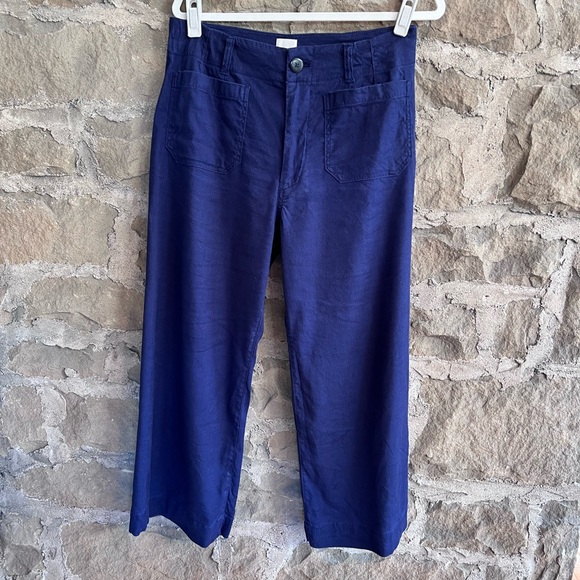 Anthropologie Maeve size 30 Linen edition Colette cropped Wide-Leg Pants - Picture 4 of 9